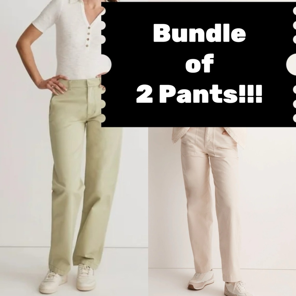 Madewell Straight Leg Pants Bundle of 2 Size 26